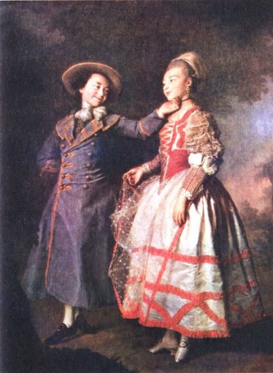 Image - Dmytro H. Levytsky: Portrait of Khruscheva and Khovanskaia (1773).